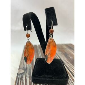 Women's Metal Orange Dangle Drop Earring Boho GUC